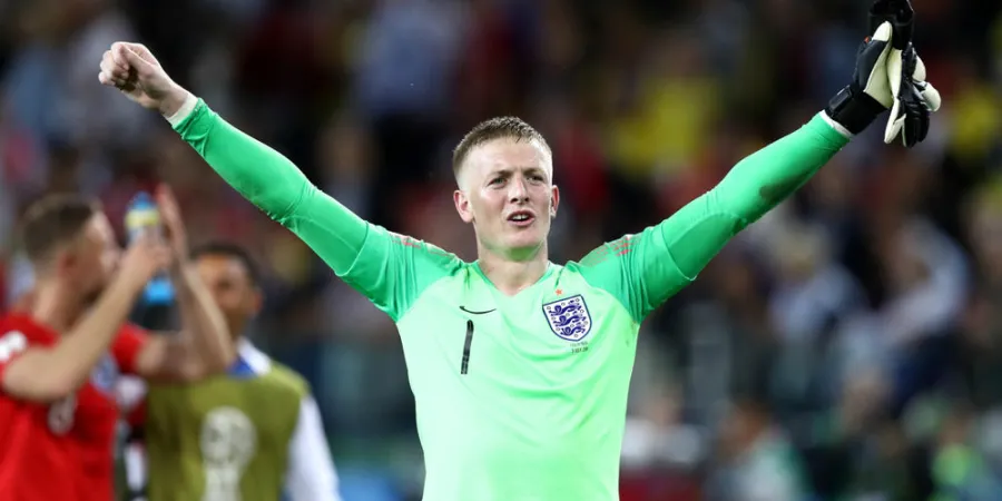 Jordan Pickford lors du Mondial 2022, au moment de sa 50e sélection avec l’Angleterre