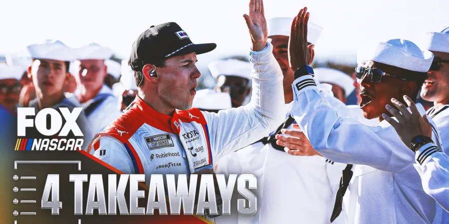 Corey Heim célèbre sa première victoire en NASCAR Cup sur le site de Naval Base Coronado