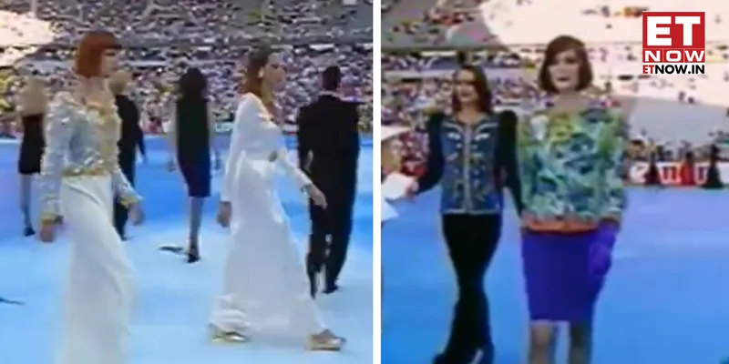 Vue liée à la finale de la Coupe du monde 1998, marquée par un défilé de mode avant le coup d’envoi