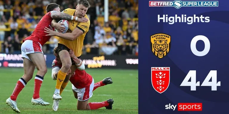 Vue du match entre Castleford Tigers et Hull KR en Super League