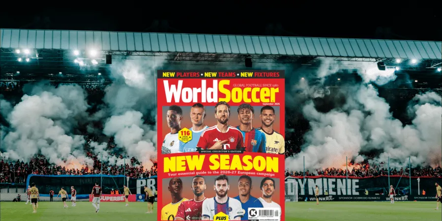 Visuel principal annonçant la sortie du numéro de septembre 2026 de World Soccer